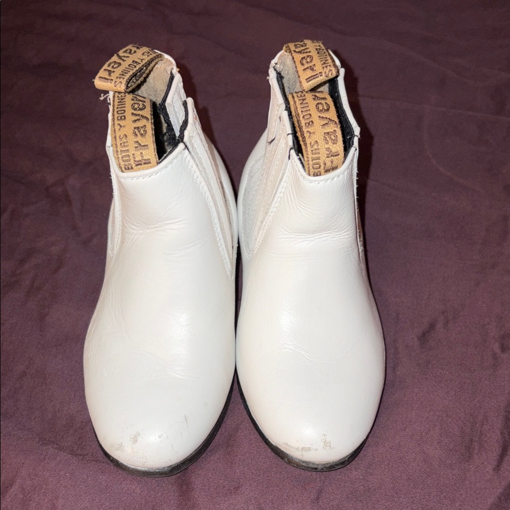 Frayeri Kids White Leather Boots